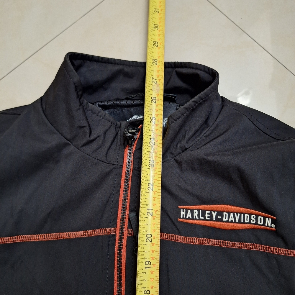 Harley-Davidson Men's Black Jacket with Orange Accents - Picture 10 of 11
